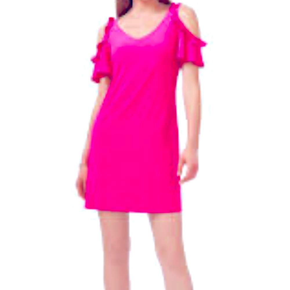 MSK's Cold-Shoulder Flutter-Sleeve Dress